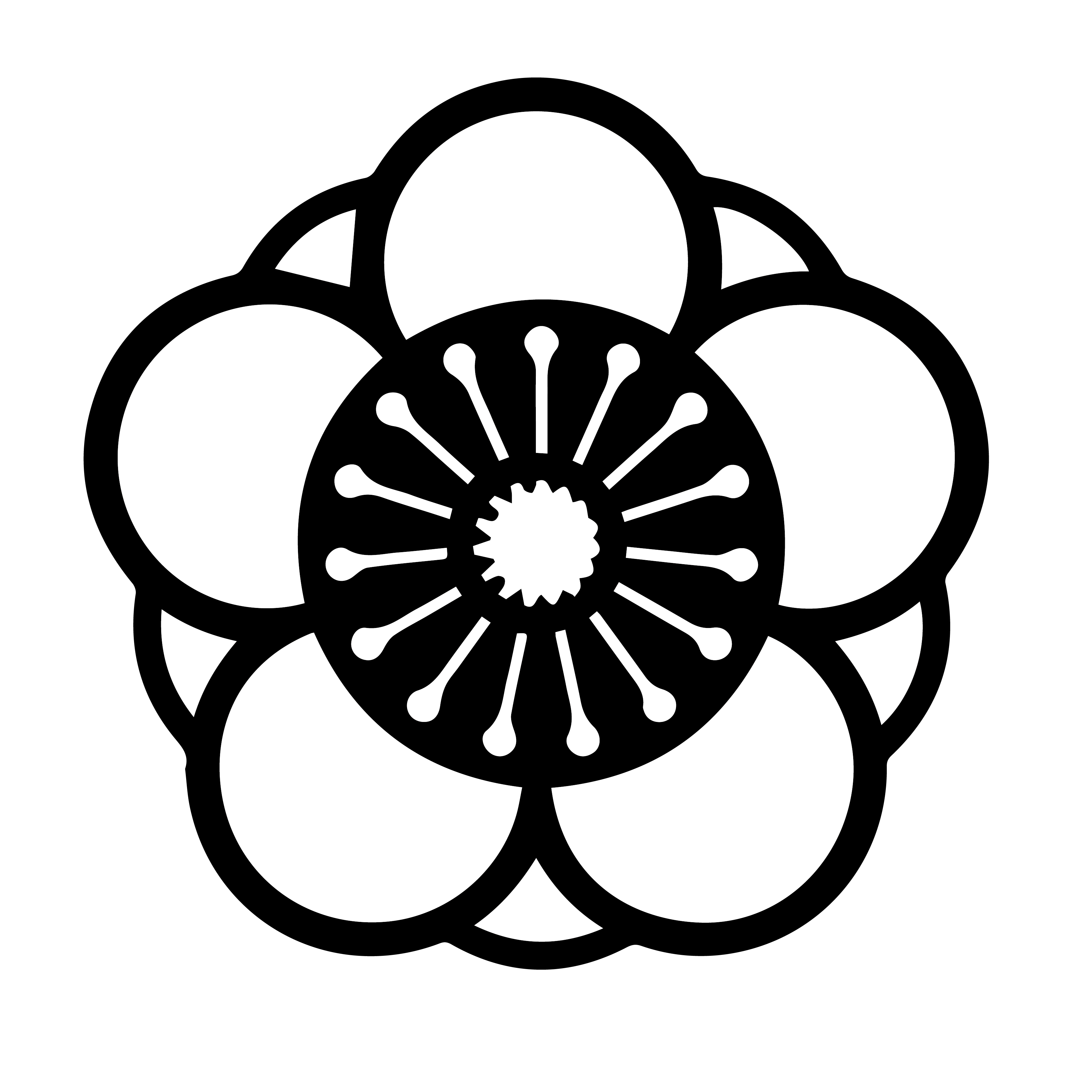 Motif Logo Blanc Noir Fraba Art
